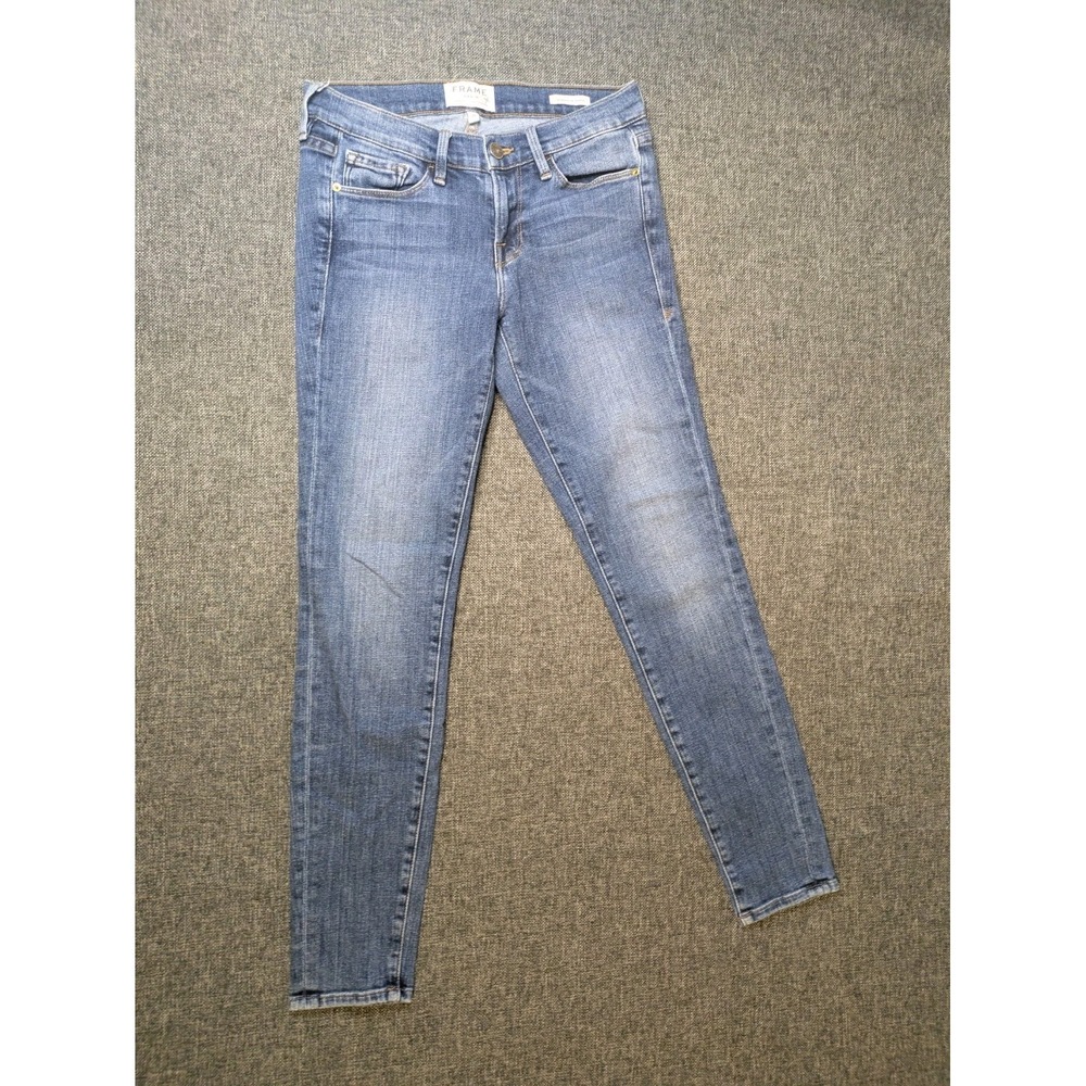 Frame Denim Women's Jeans High La Skinny  Pants Blue Medium Wash Size 26